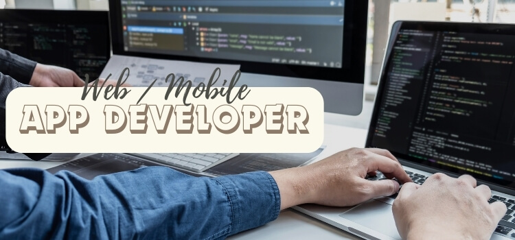 Developer Working on Web and Mobile Apps